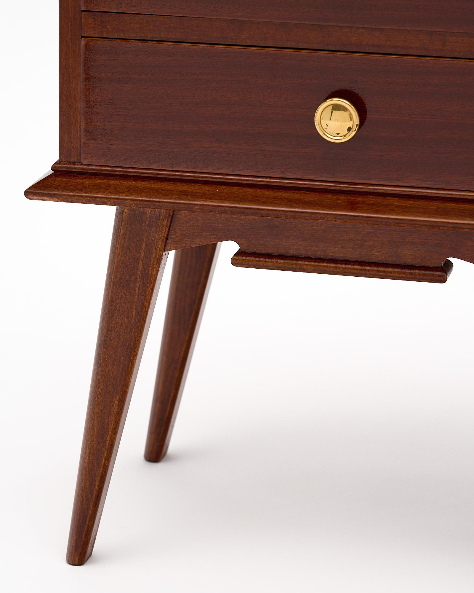 Rosewood French Mid-Century Modern Side Tables