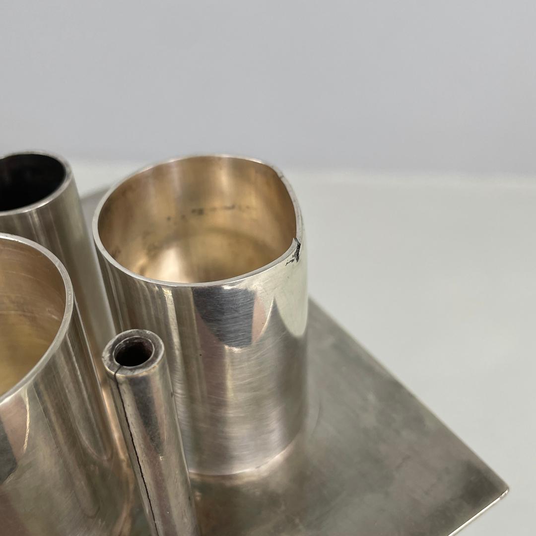 Vaso d'argento francese della metà del secolo scorso Polivaso di Gio Ponti per Christofle 1950 10