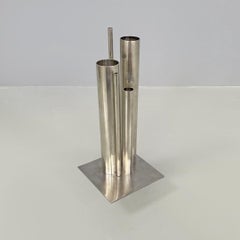 French mid-century modern silver vase Polivaso by Gio Ponti for Christofle 1950s