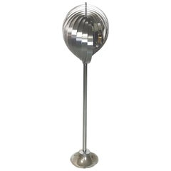 French mid-century modern Steel spiral floor lamp Moon by Henri Mathieu, 1960s