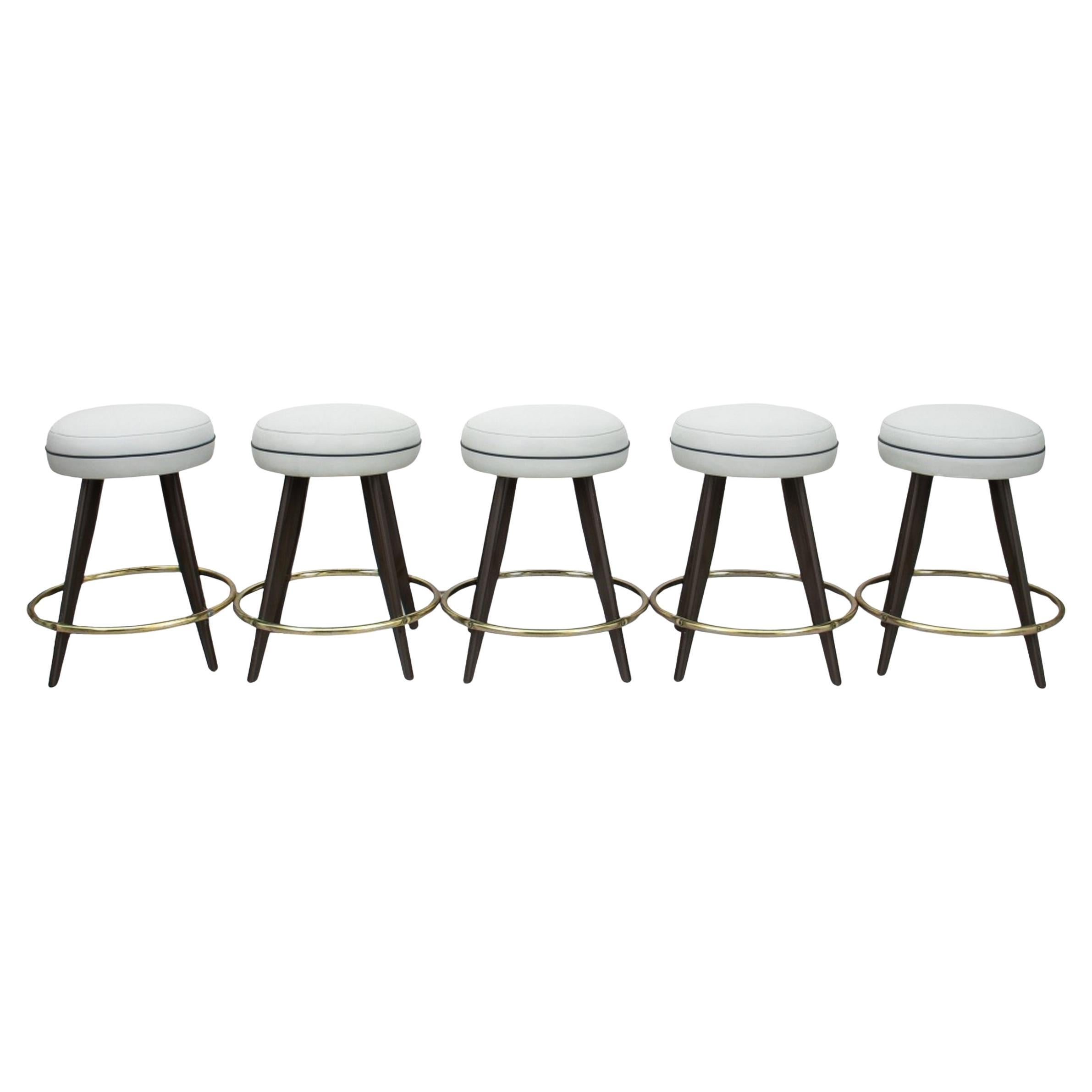 French Mid-Century Modern Stools, 5