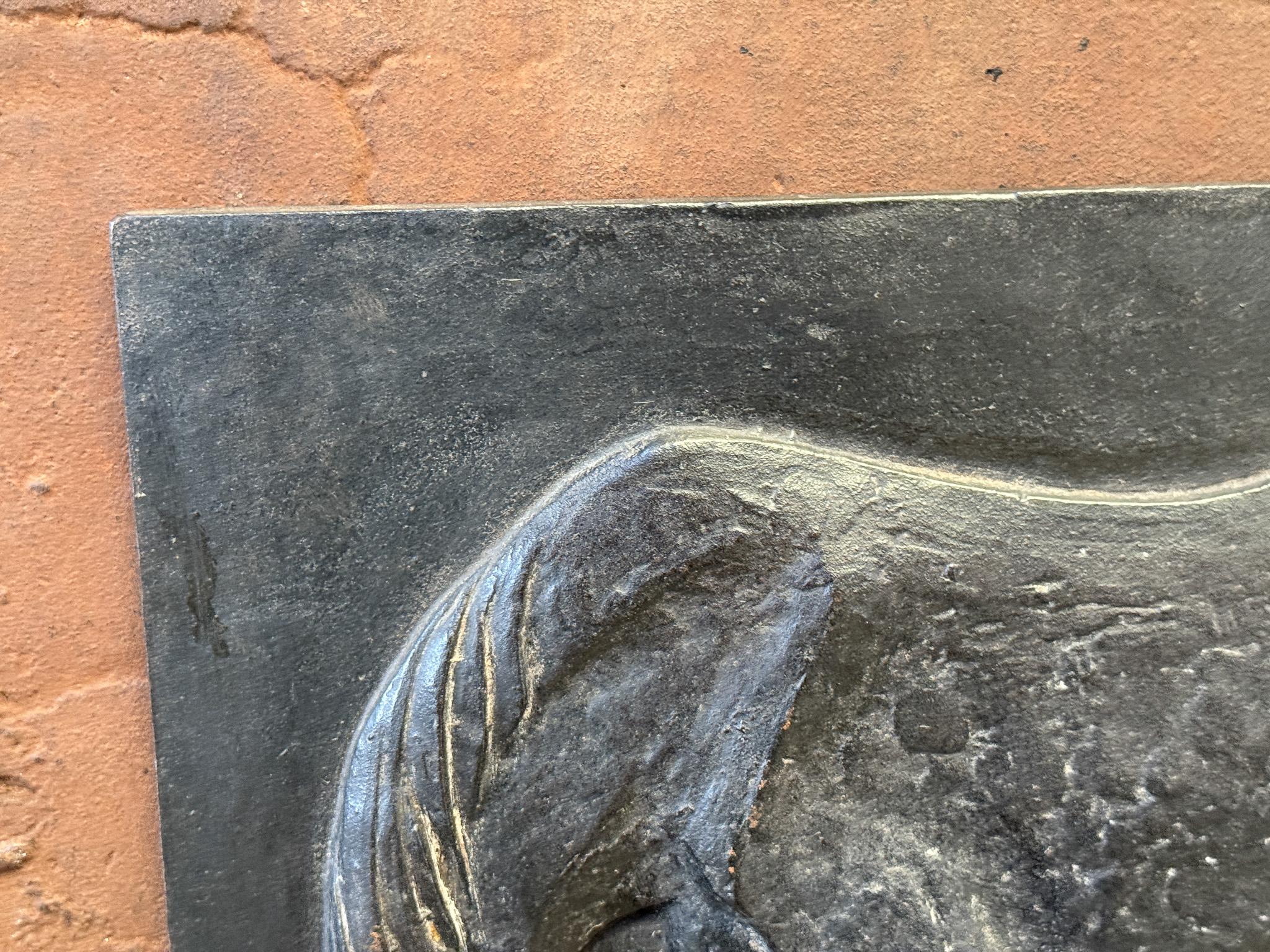 Französisch Mitte des Jahrhunderts Modern Stil 'Pferd' Kamin / Backsplash, 20. (20. Jahrhundert) im Angebot