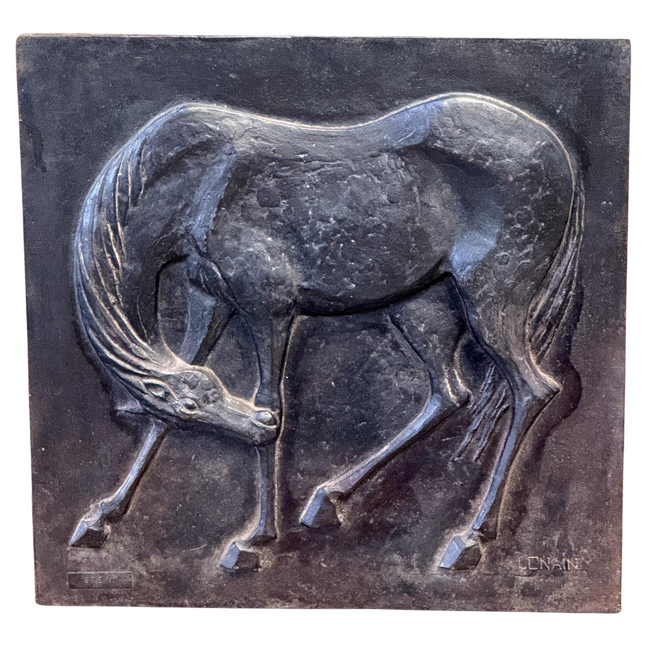 French Mid-Century Modern Style 'Horse' Fireback / Backsplash, 20th Century