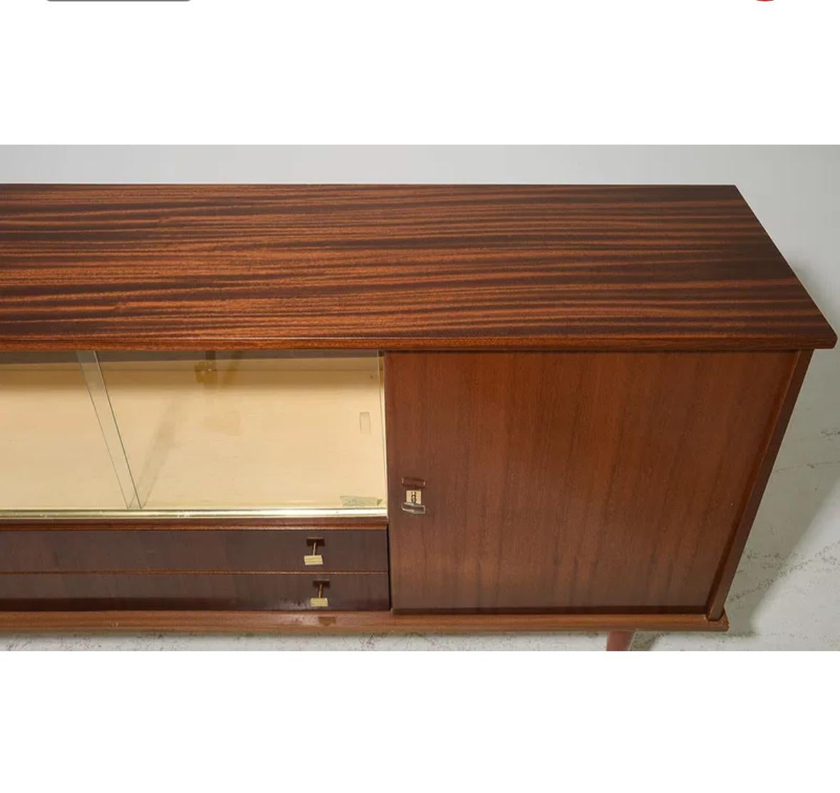 French Mid Century Modern Style Sideboard / Enfilade In Good Condition For Sale In Pineville, NC