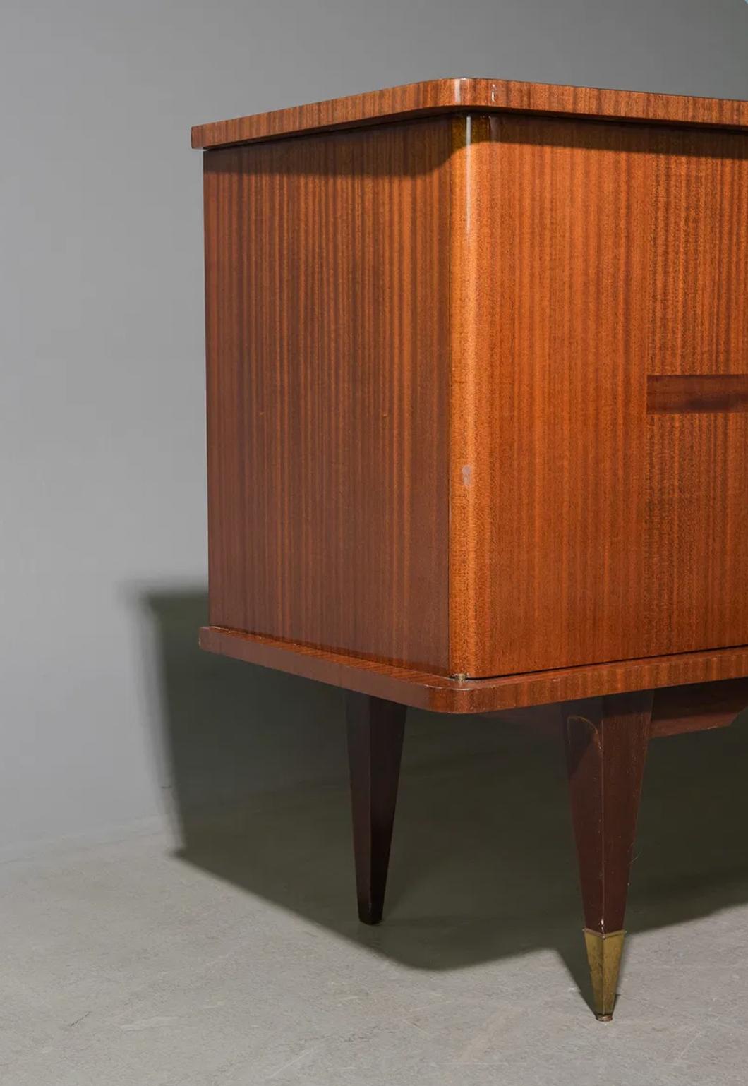 Brass French Mid Century Modern Style Sideboard / Enfilade For Sale