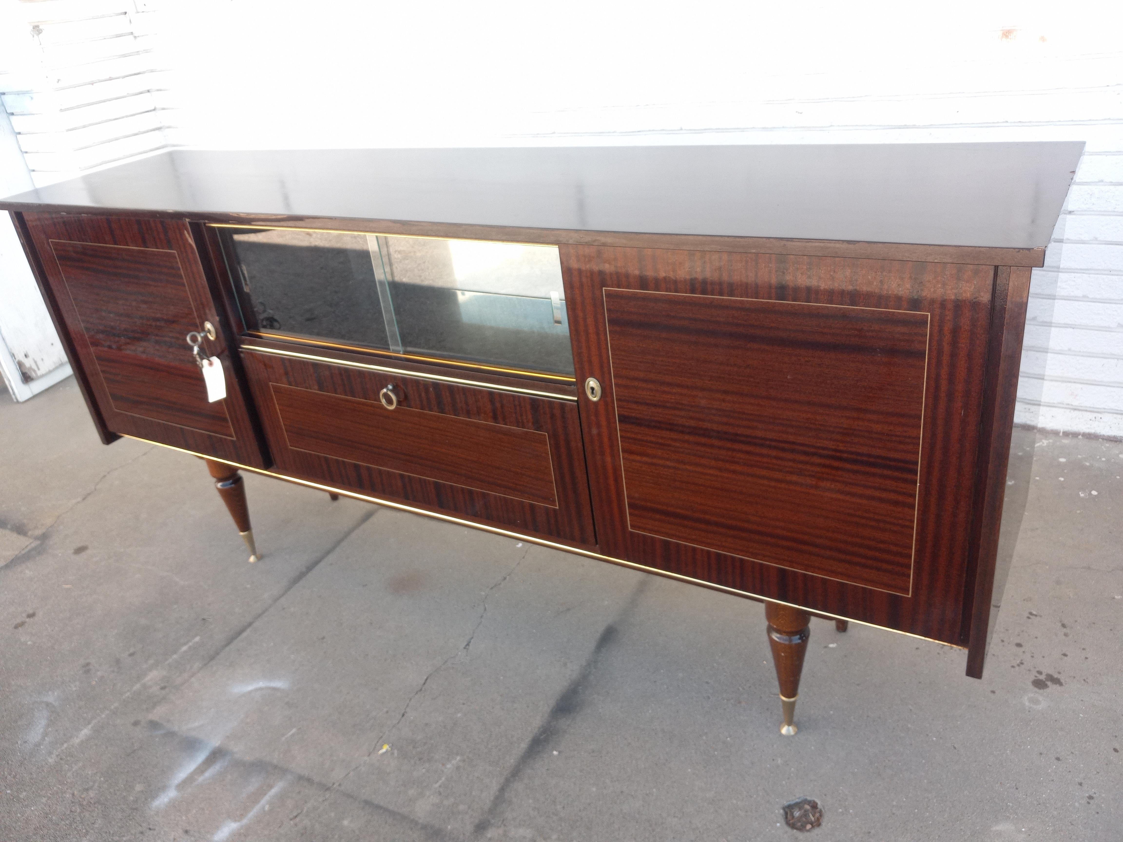 XX secolo Credenza francese in stile Mid Century Modern in vendita