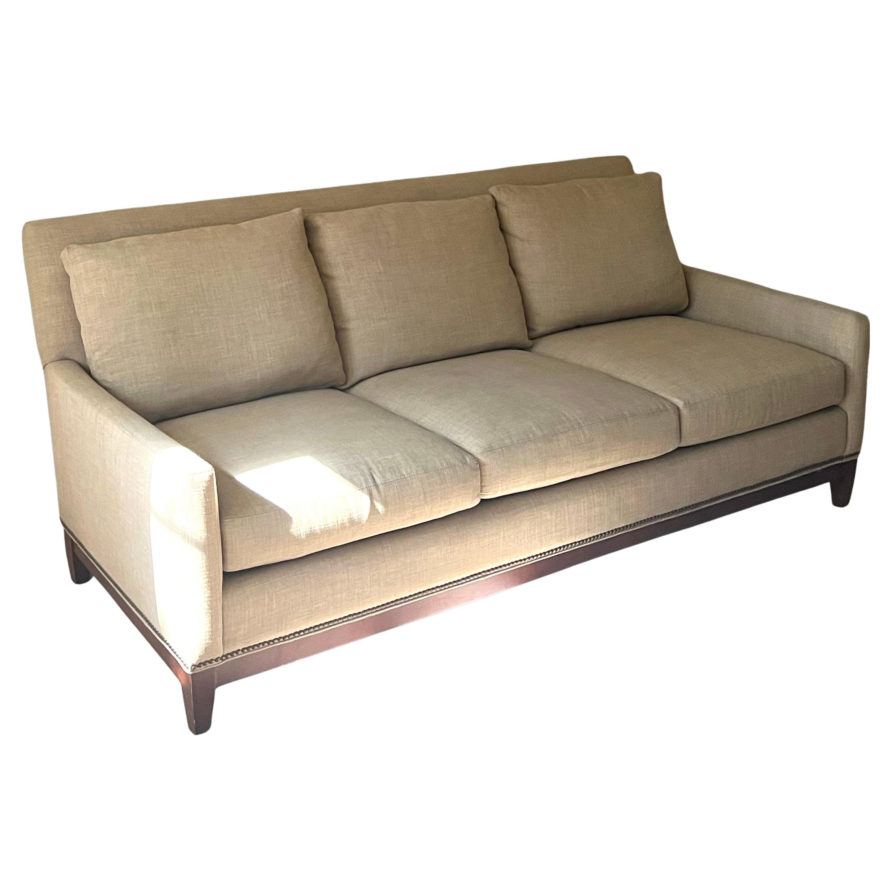 French Mid-Century Modern Style Sofa / Couch in the style of Jean-Michel Frank For Sale