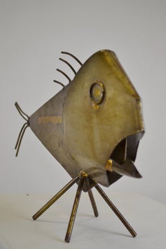 Scultura stilizzata a forma di pesce in stile Mid-Century Modern francese, Francia, anni ’50