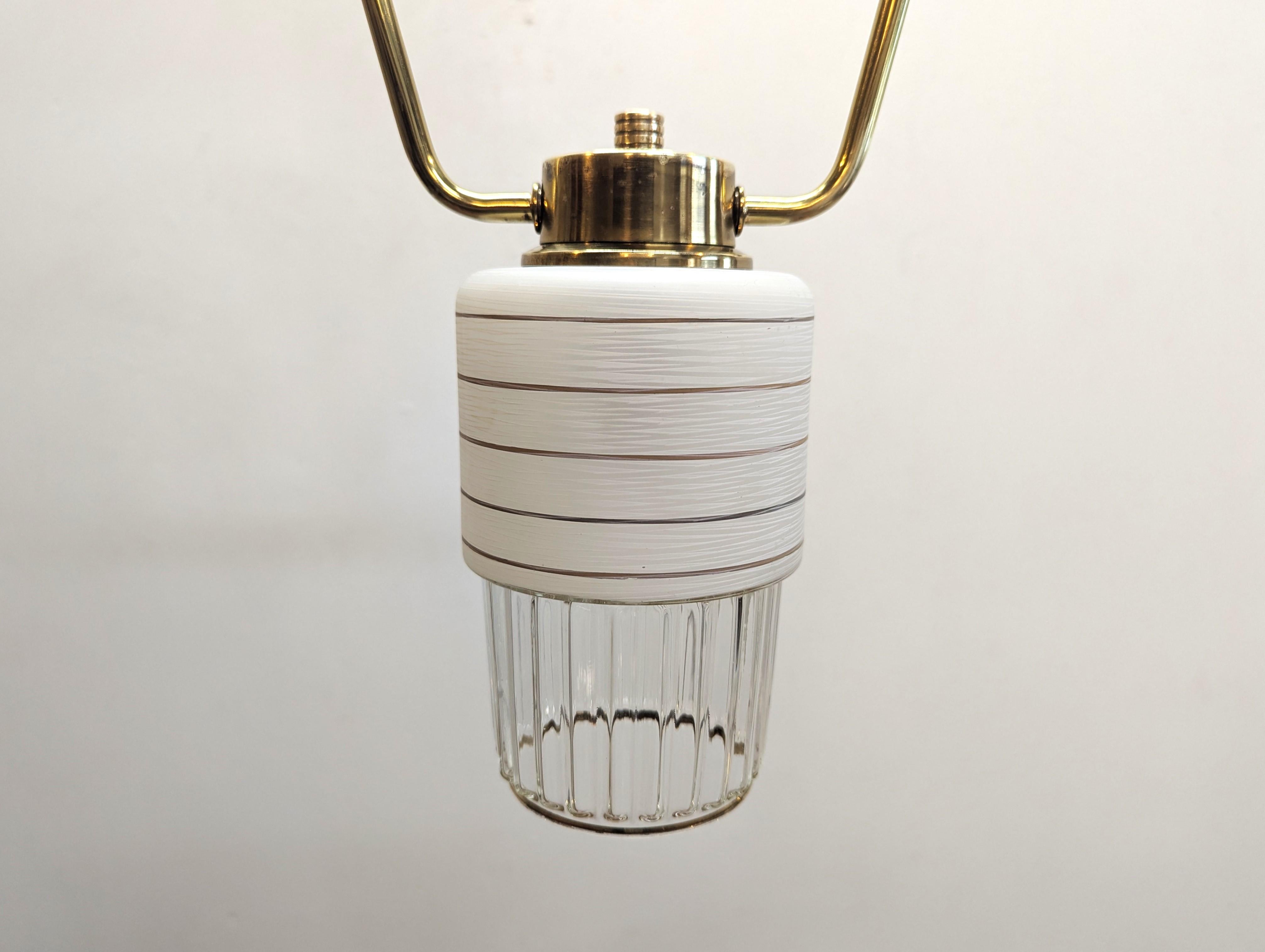 Francese Lampadario a sospensione Swing francese del Mid Century Modern in vendita