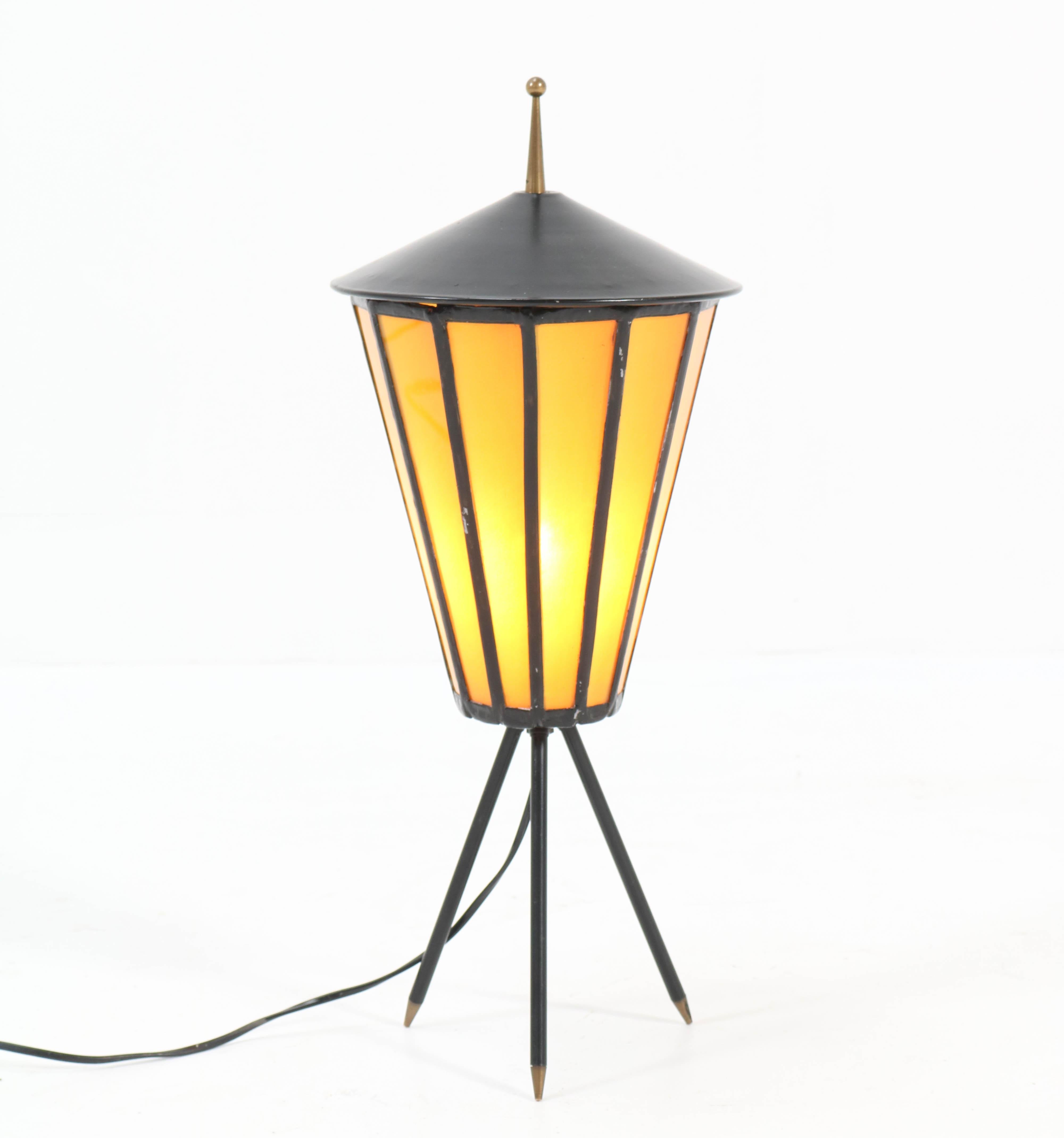 Verre Lampe de bureau française moderne du milieu du siècle dernier, années 1950 en vente