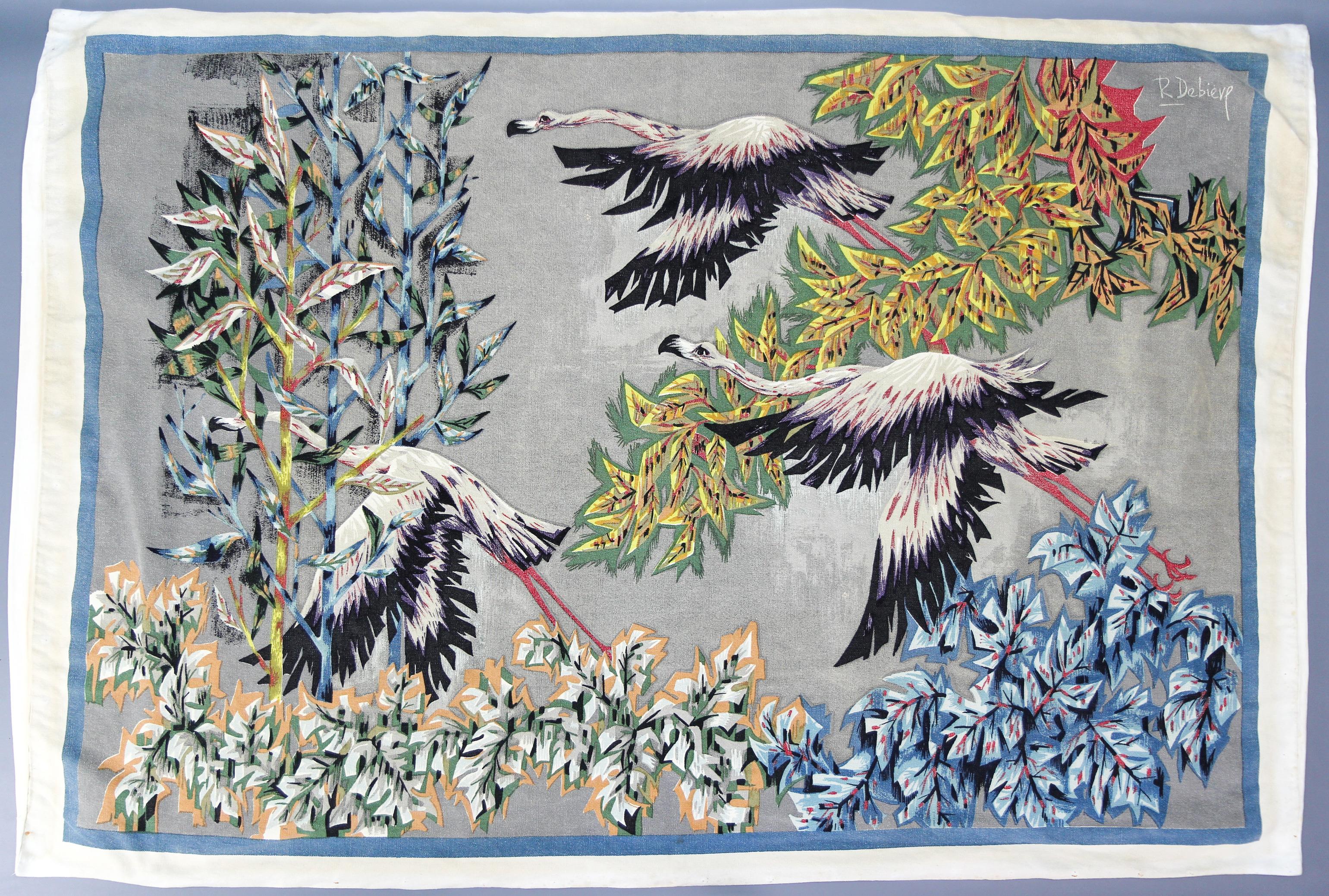 French Mid-Century Modern tapestry 