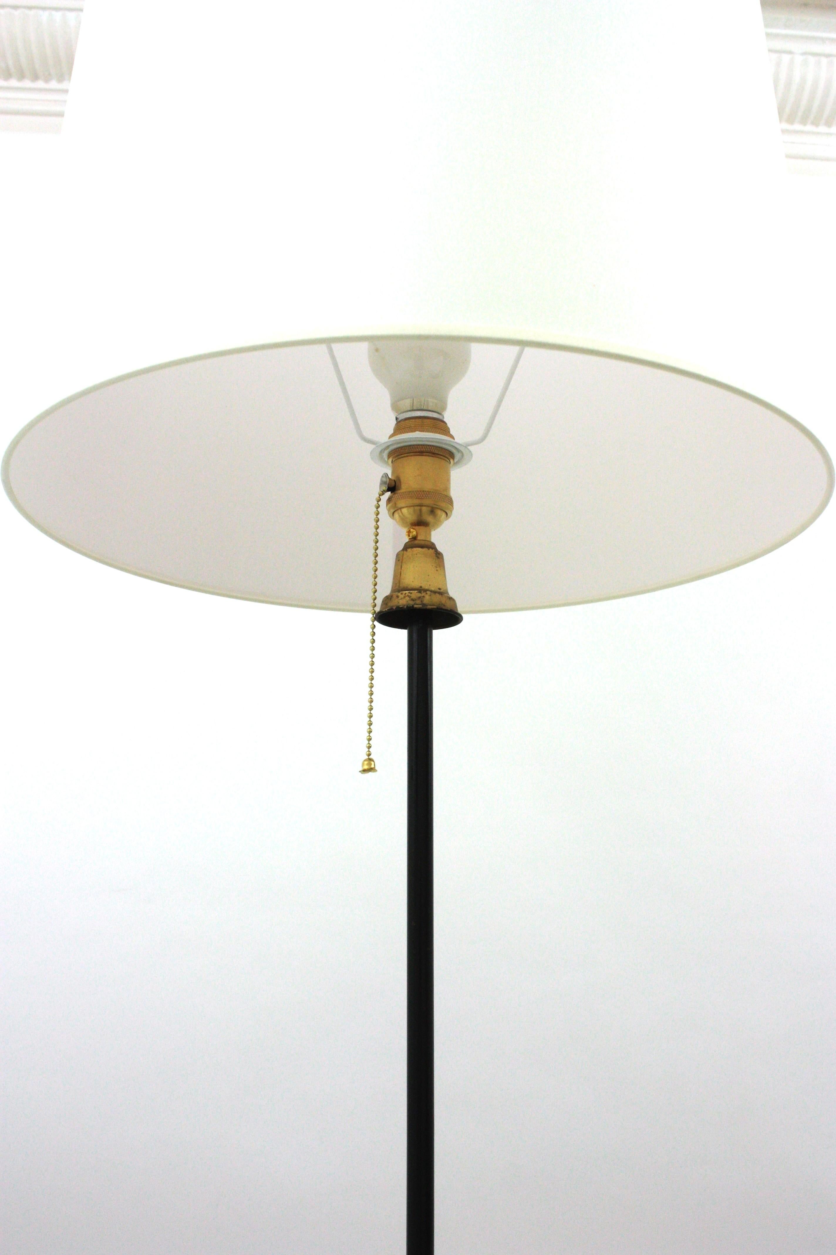 20th Century French Mid-Century Modern Tripod Floor Lamp For Sale