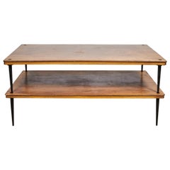 French Mid-Century Modern Two-Tier Coffee Table