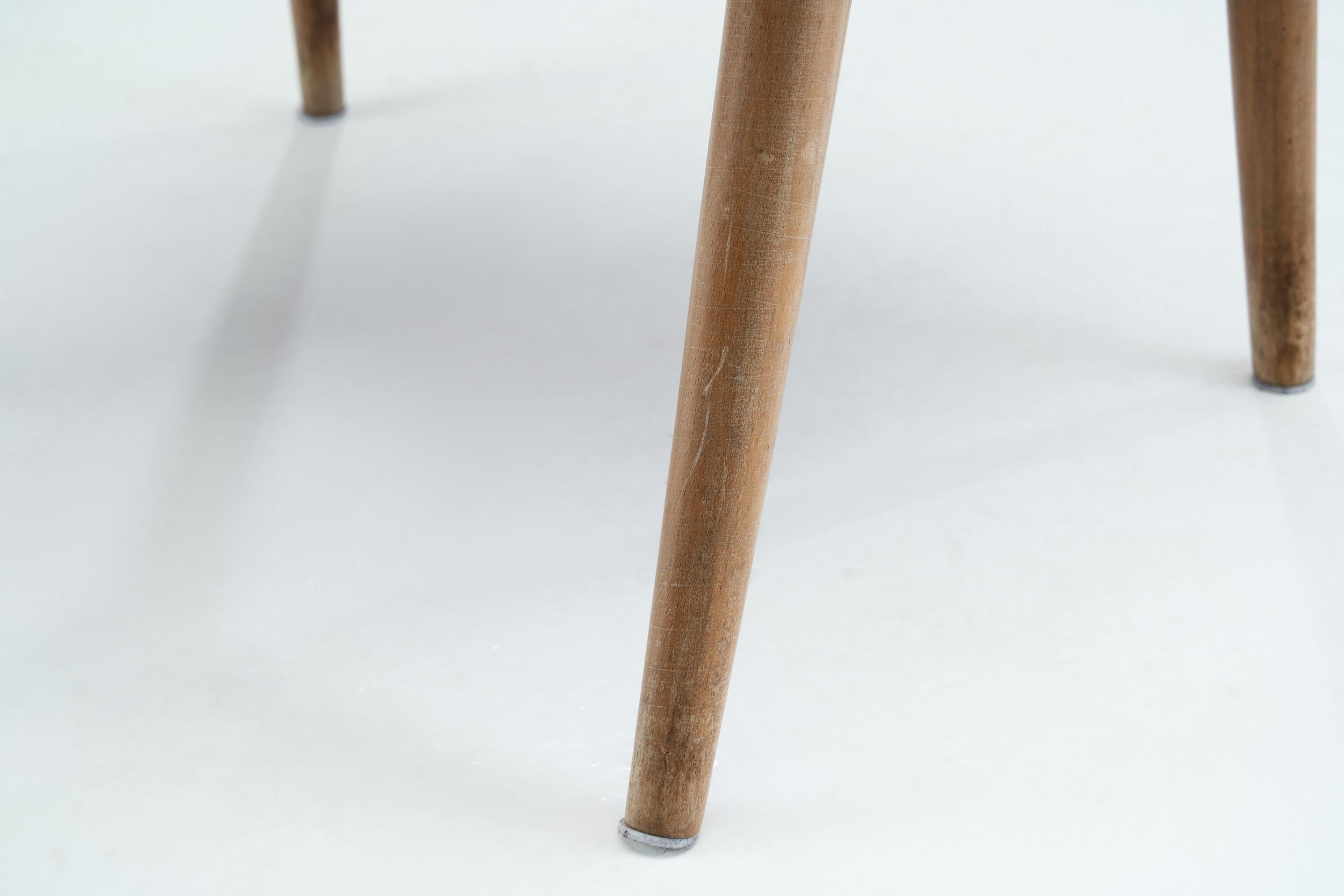 French Mid-Century Modern Wood and Cane Chair, France ca 1950s 13