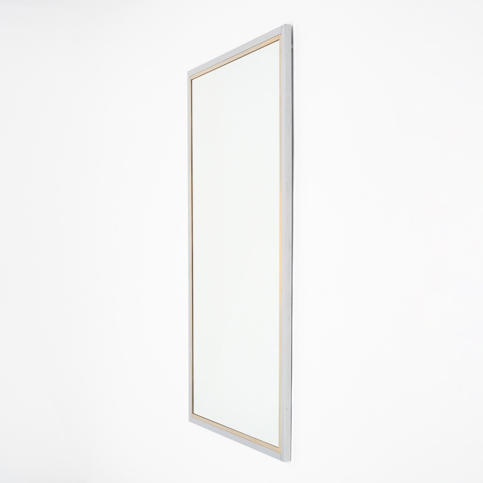 Ottone Specchio francese modernista di metà secolo in vendita