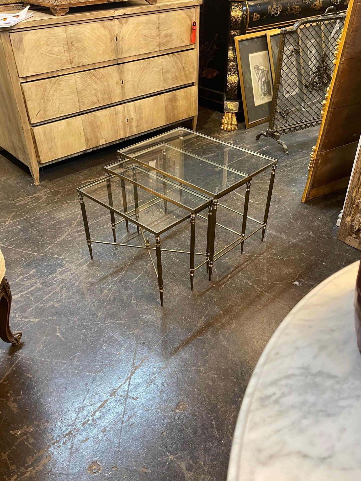 French Mid-Century Nesting Tables For Sale 1
