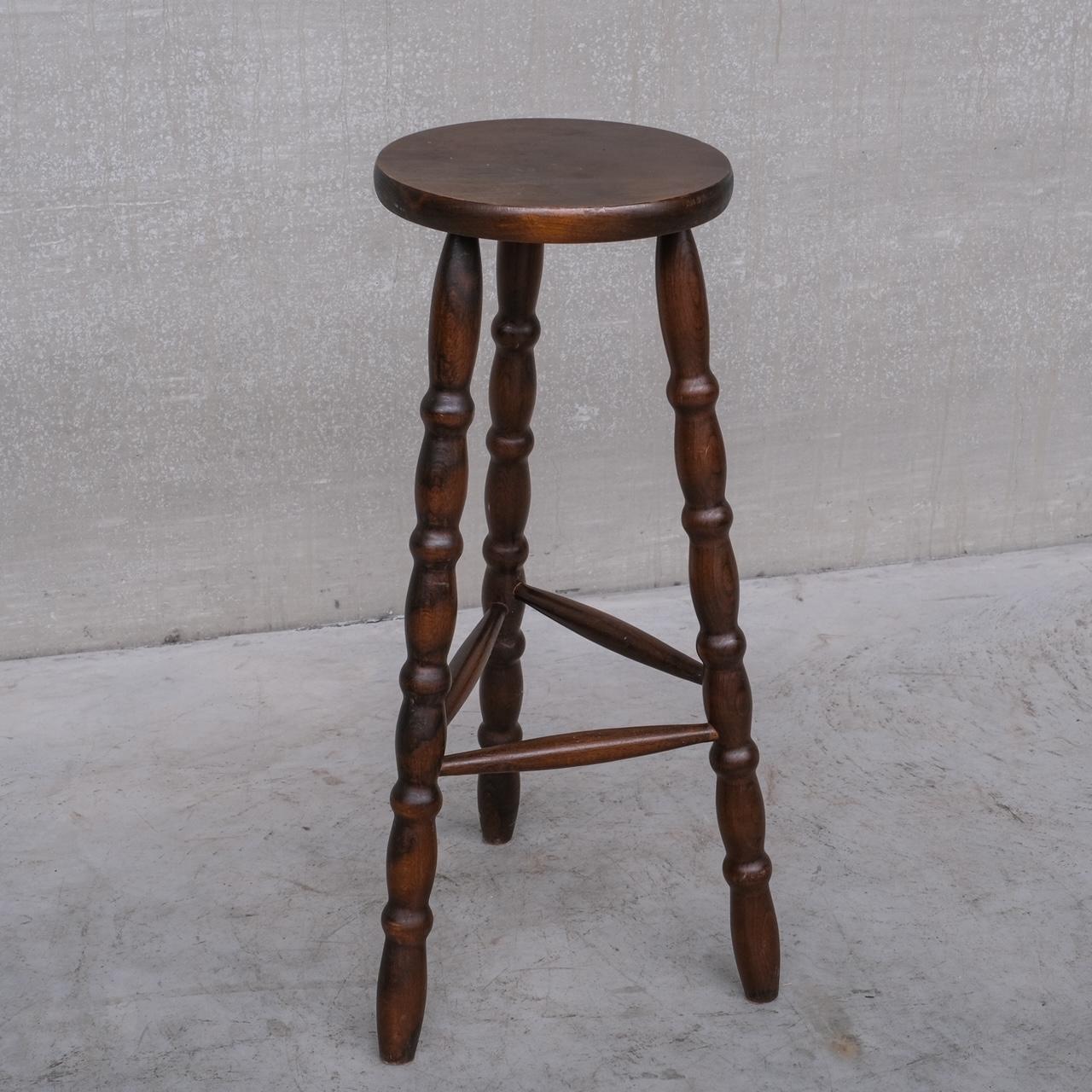 Mid-Century Modern French Mid-Century Oak Artist Stand or Selette 'Up to 3 Available' For Sale