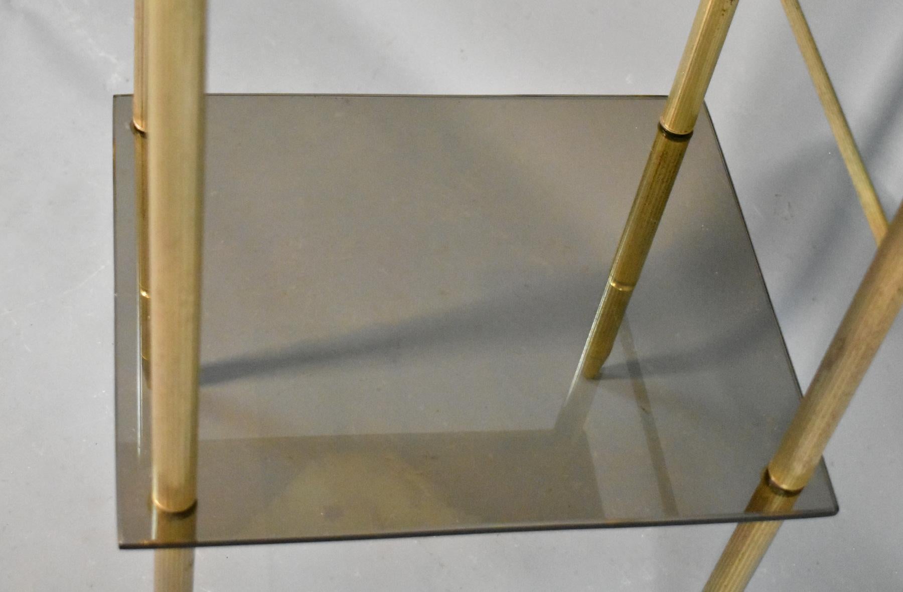 French Mid Century Onyx and Glass Side Table 7