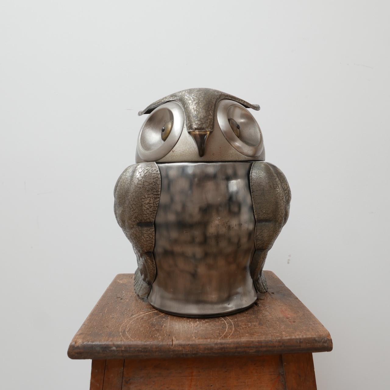 French Mid-Century Owl Ice Bucket 6