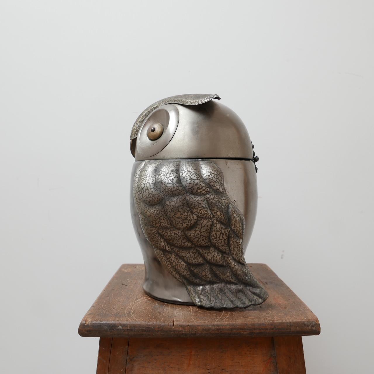French Mid-Century Owl Ice Bucket 2