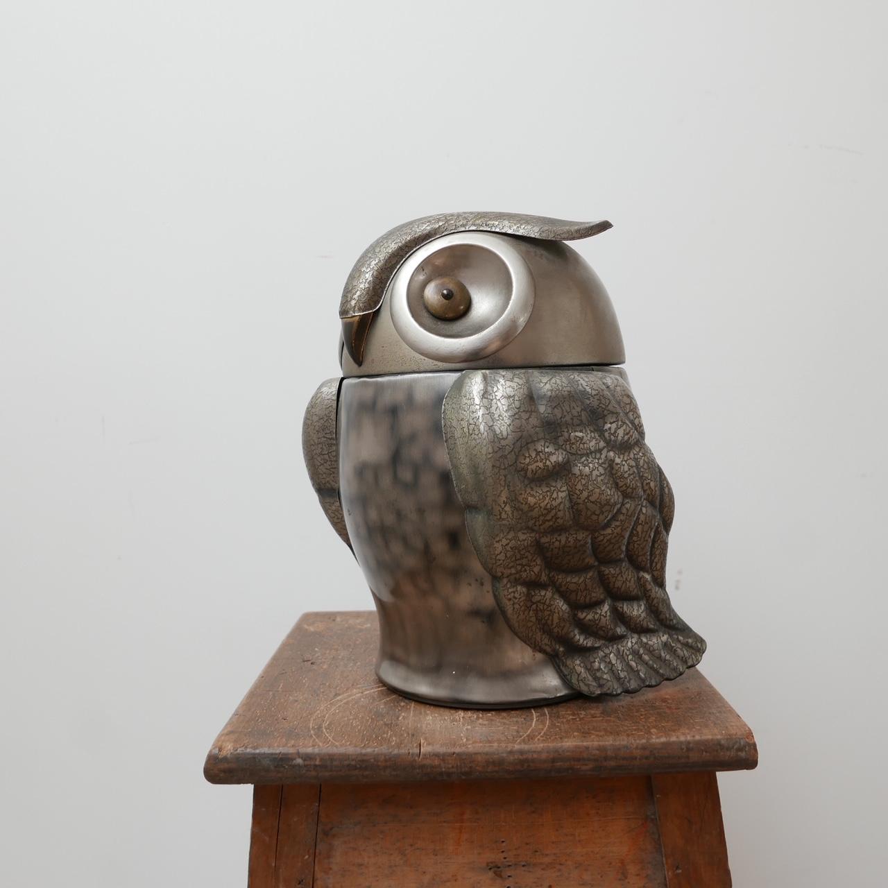 French Mid-Century Owl Ice Bucket 3
