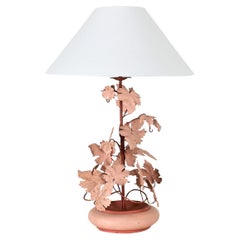 French Mid-Century Painted Tole Table Lamp