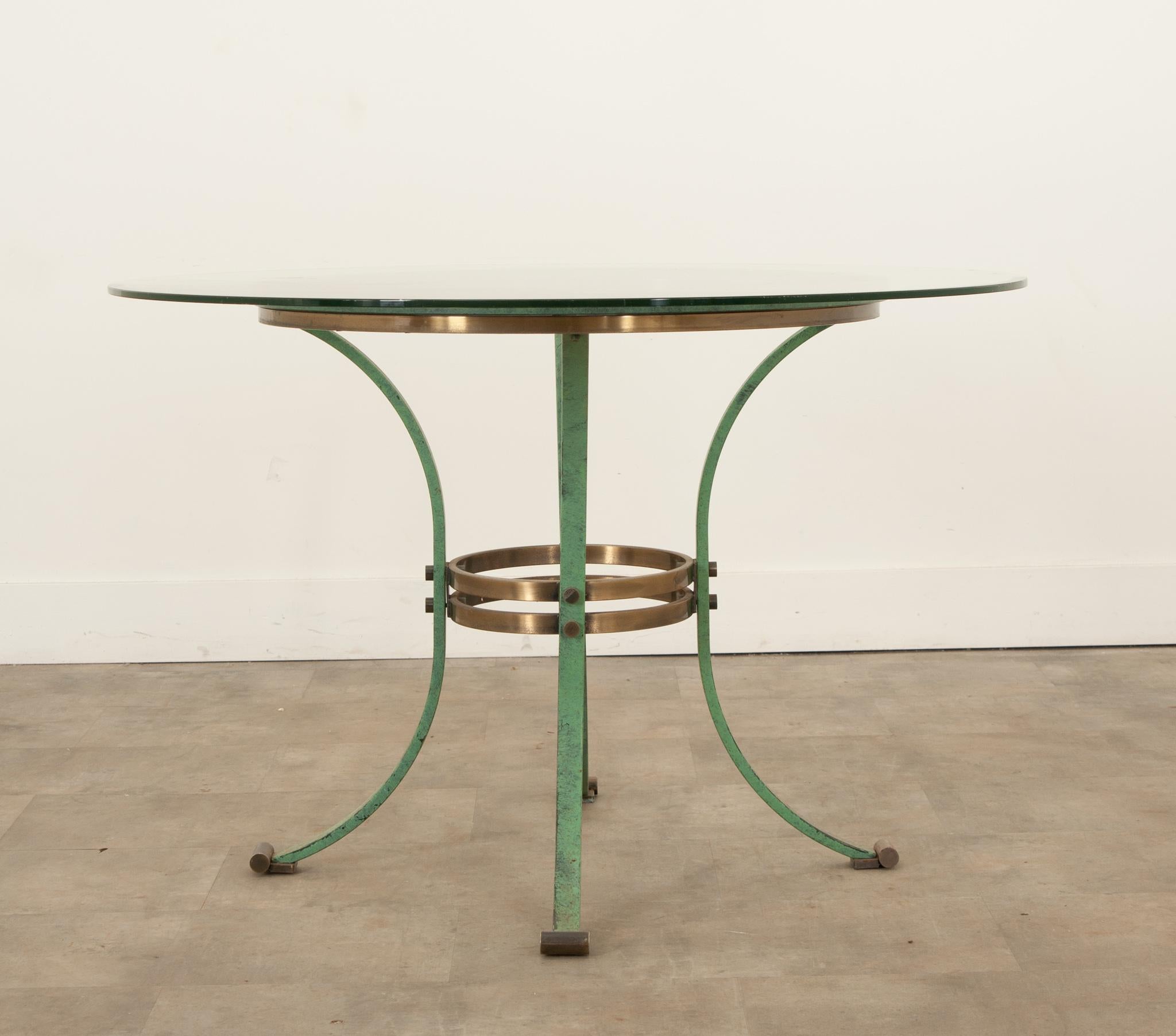 Mid-Century Modern French Mid-Century Pedestal Dining Table For Sale