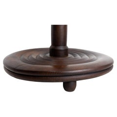 French Mid-Century Pedestal or Plant Holder Walnut Dudouyt Style, circa 1960