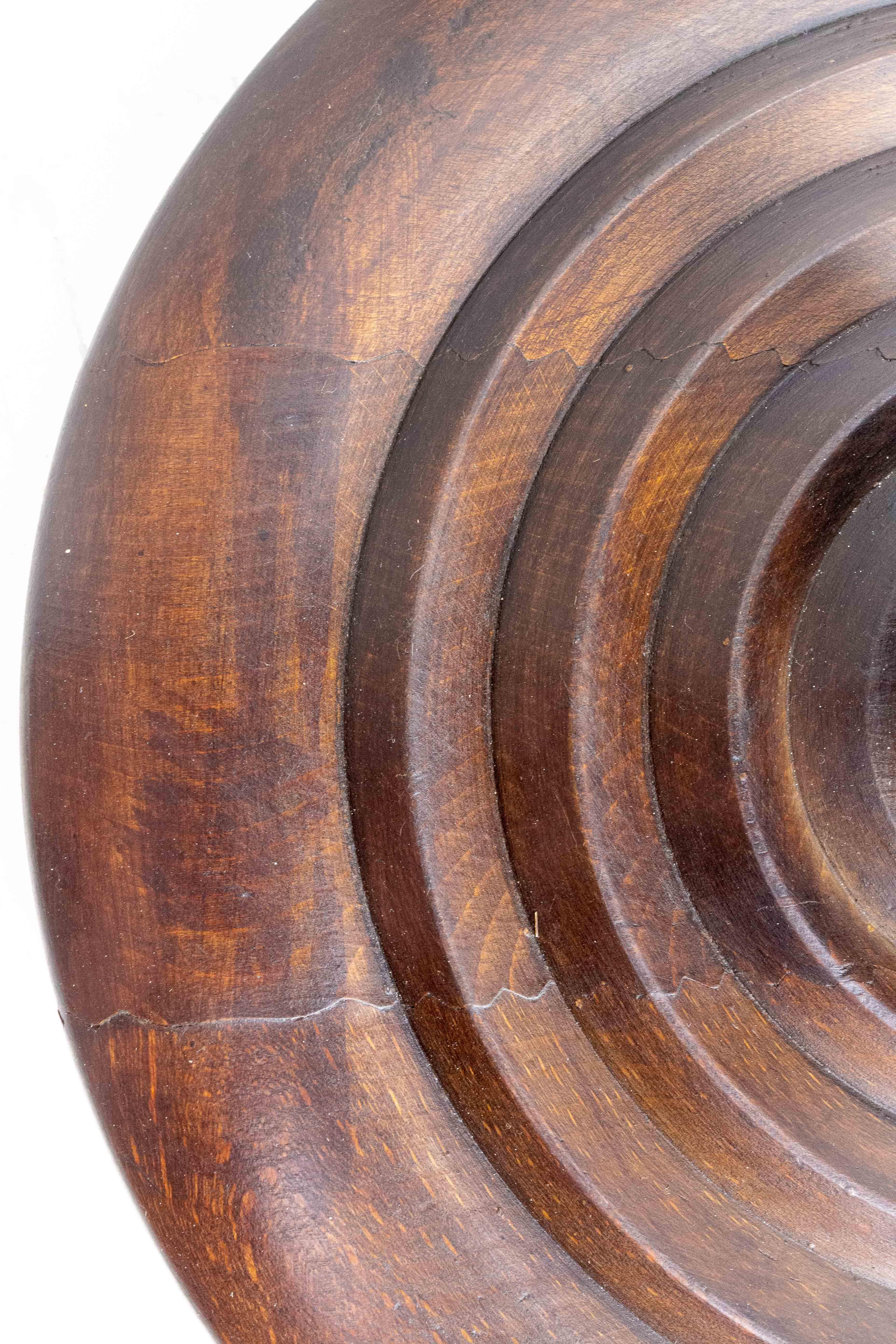 French Mid-Century Pedestal or Plant Holder Walnut Dudouyt Style, circa 1960 3