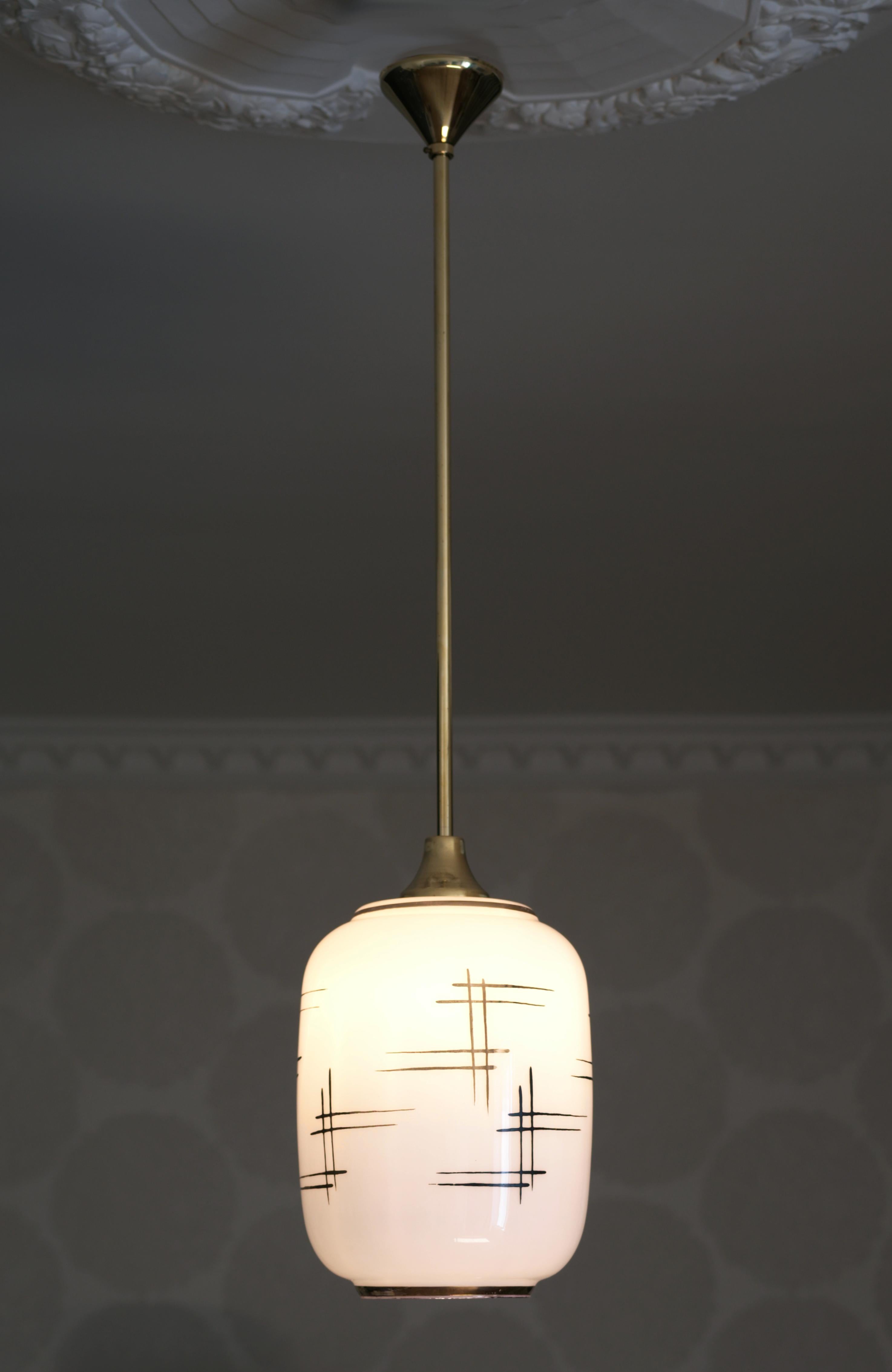 Mid-Century Modern French Mid-Century Pendant Ceiling-Light, 1950s For Sale