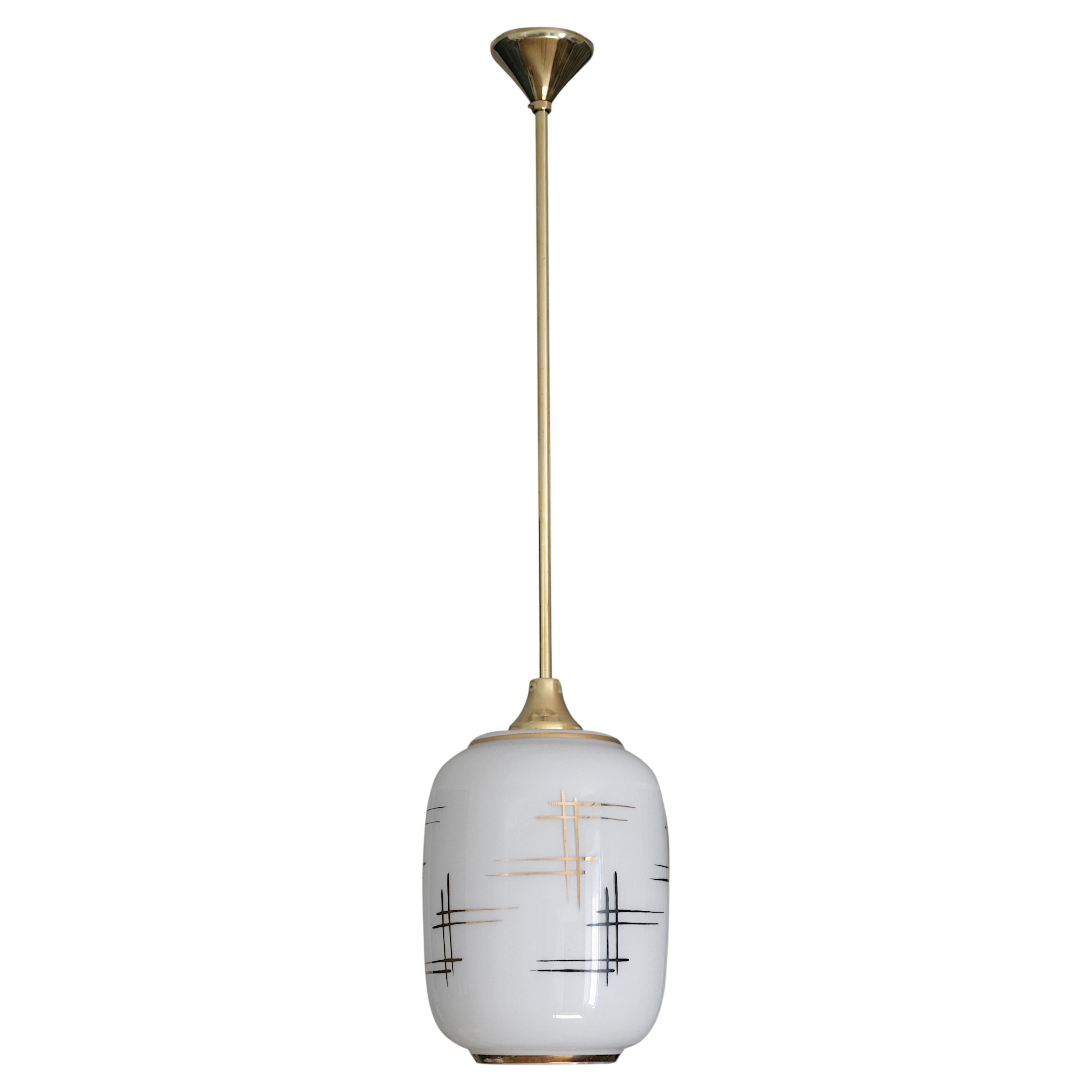 French Mid-Century Pendant Ceiling-Light, 1950s For Sale