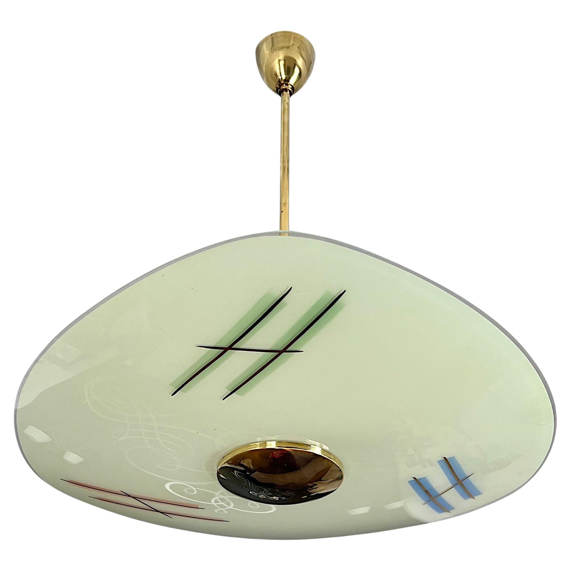 French Mid-century Pendant Chandelier, 1930s