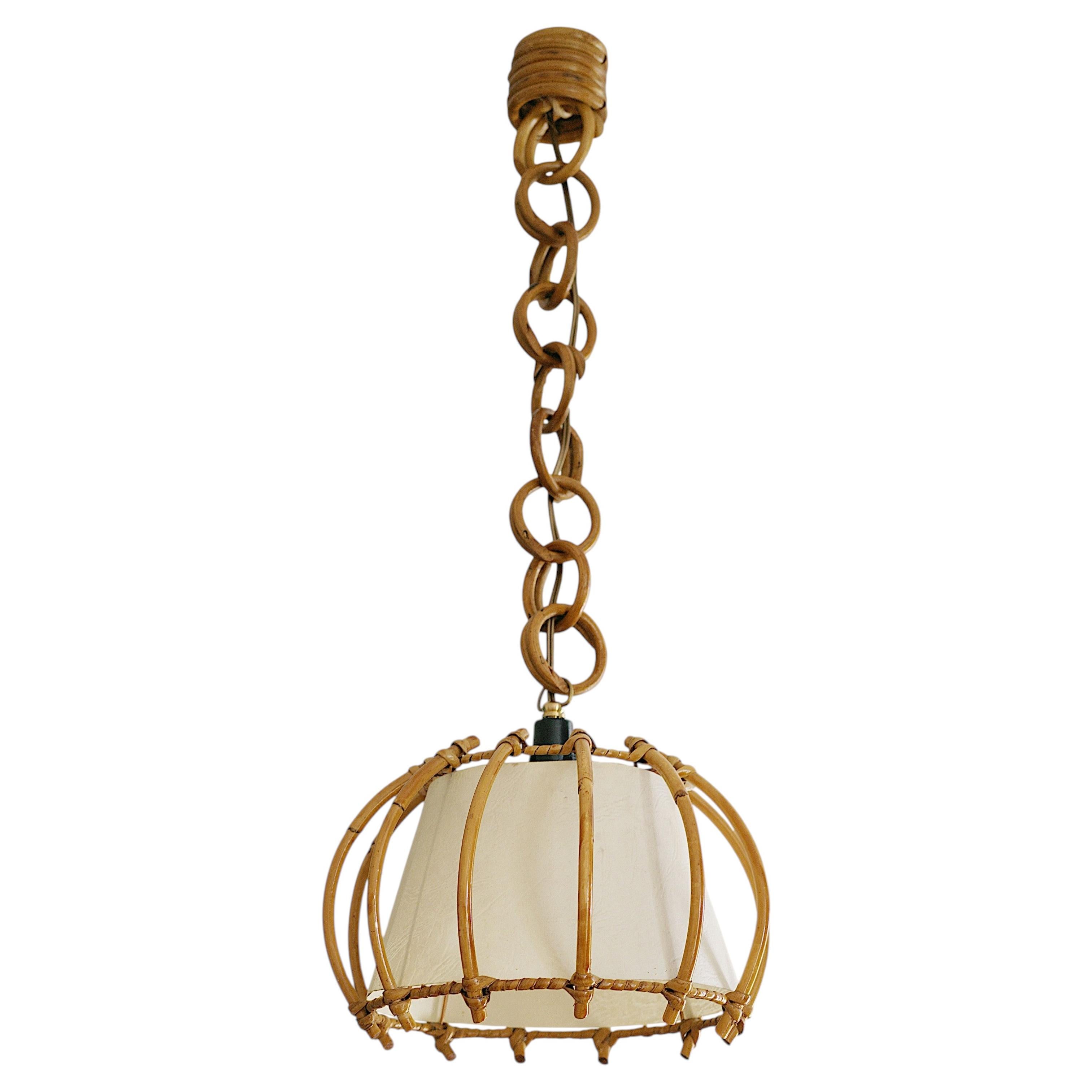 French Mid-Century Pendant Light by Louis Sognot, France, 1950s