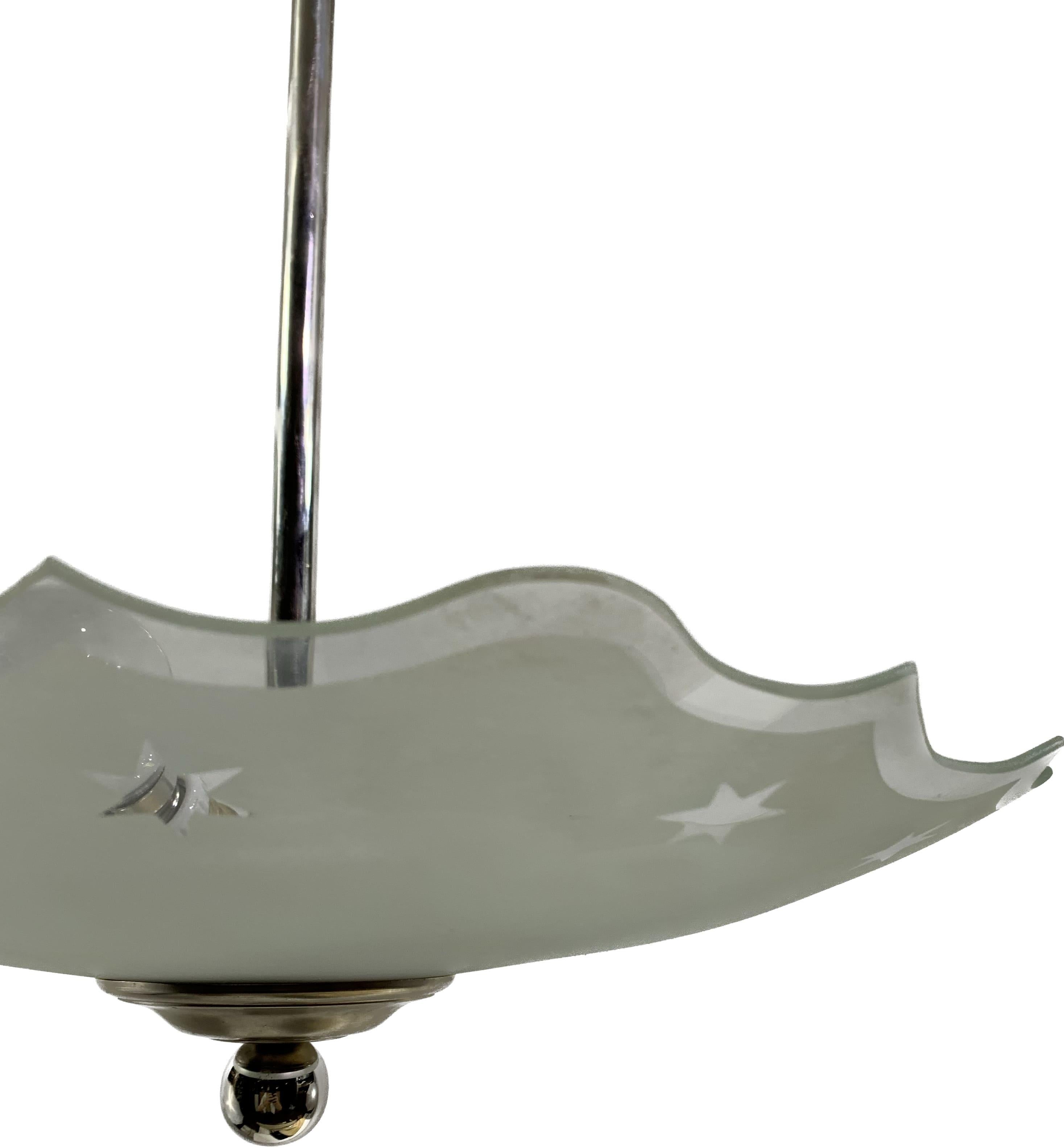 20th Century French Mid-century pendant light For Sale