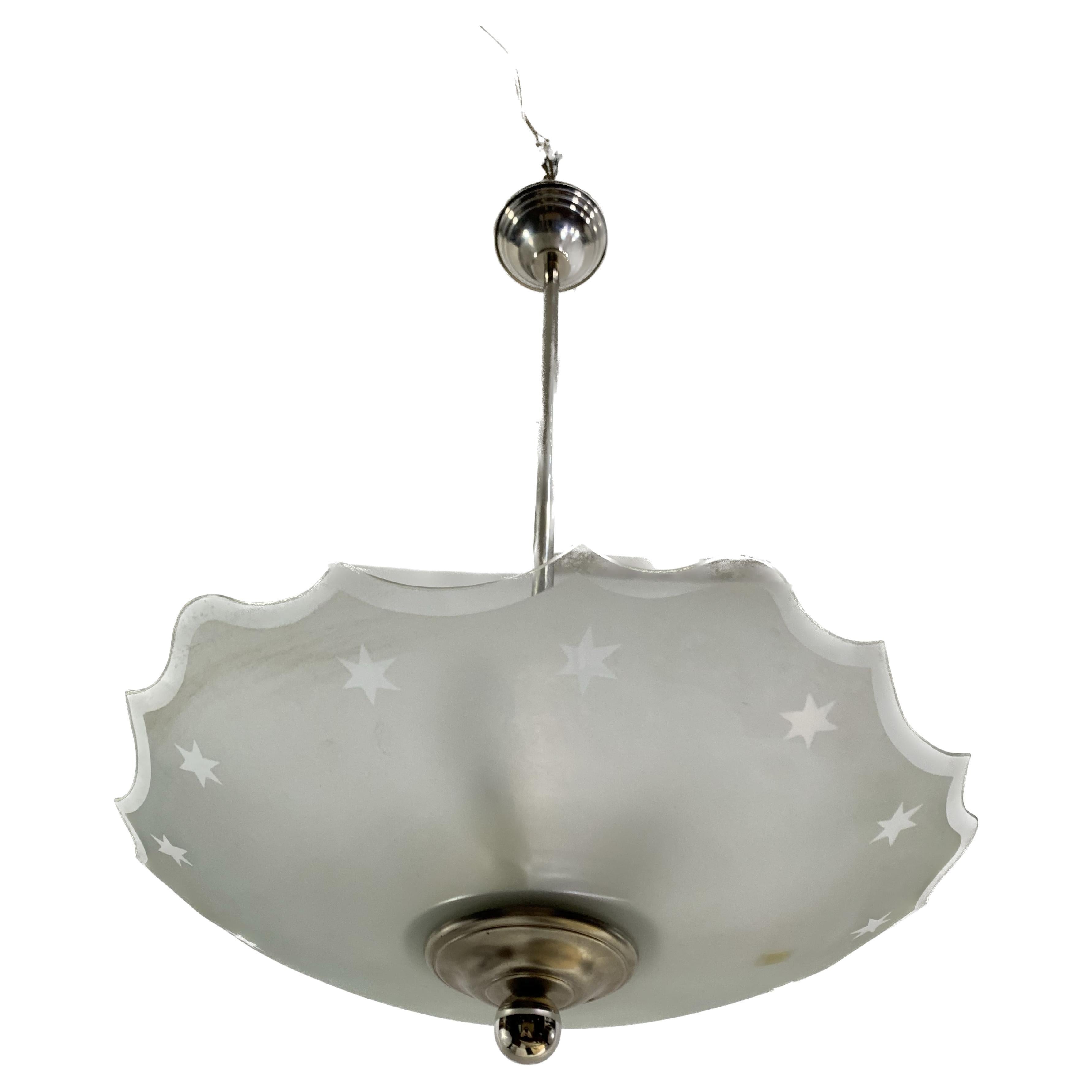 French Mid-century pendant light For Sale