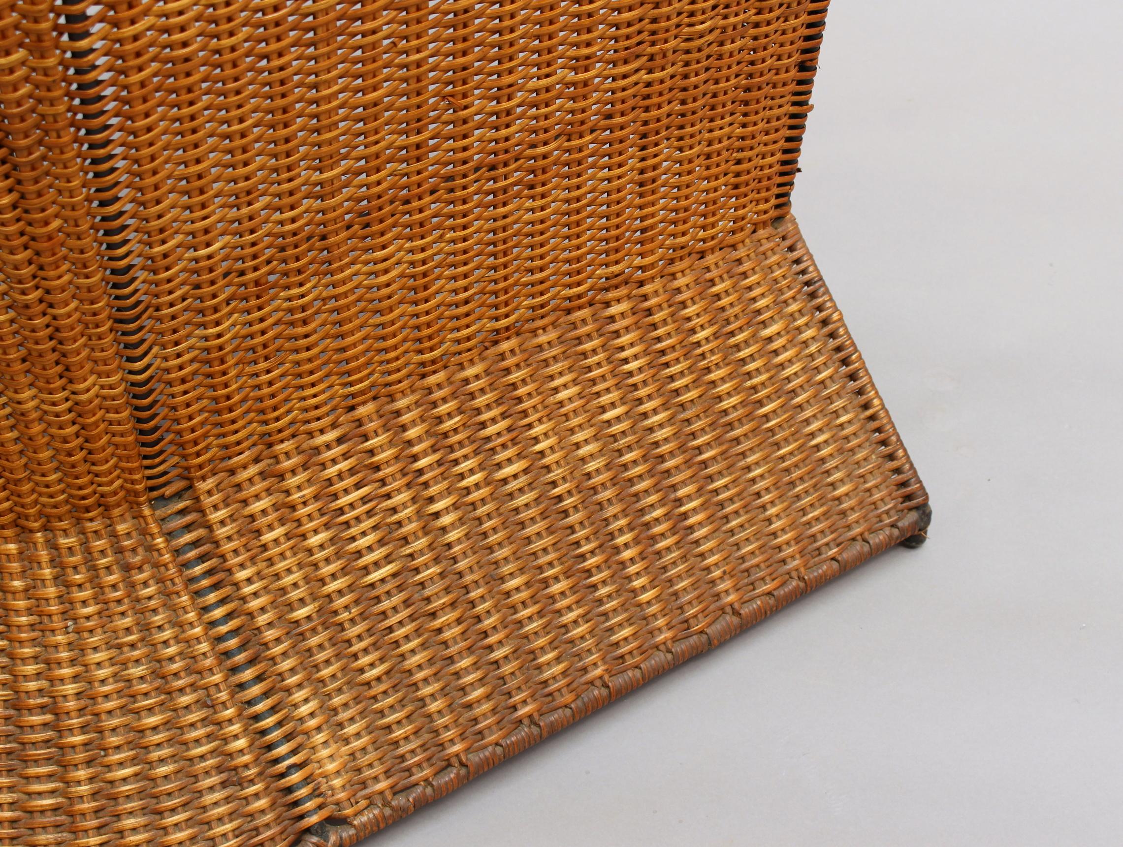 French Mid-Century Rattan Bar and 3 Matching Stools 5