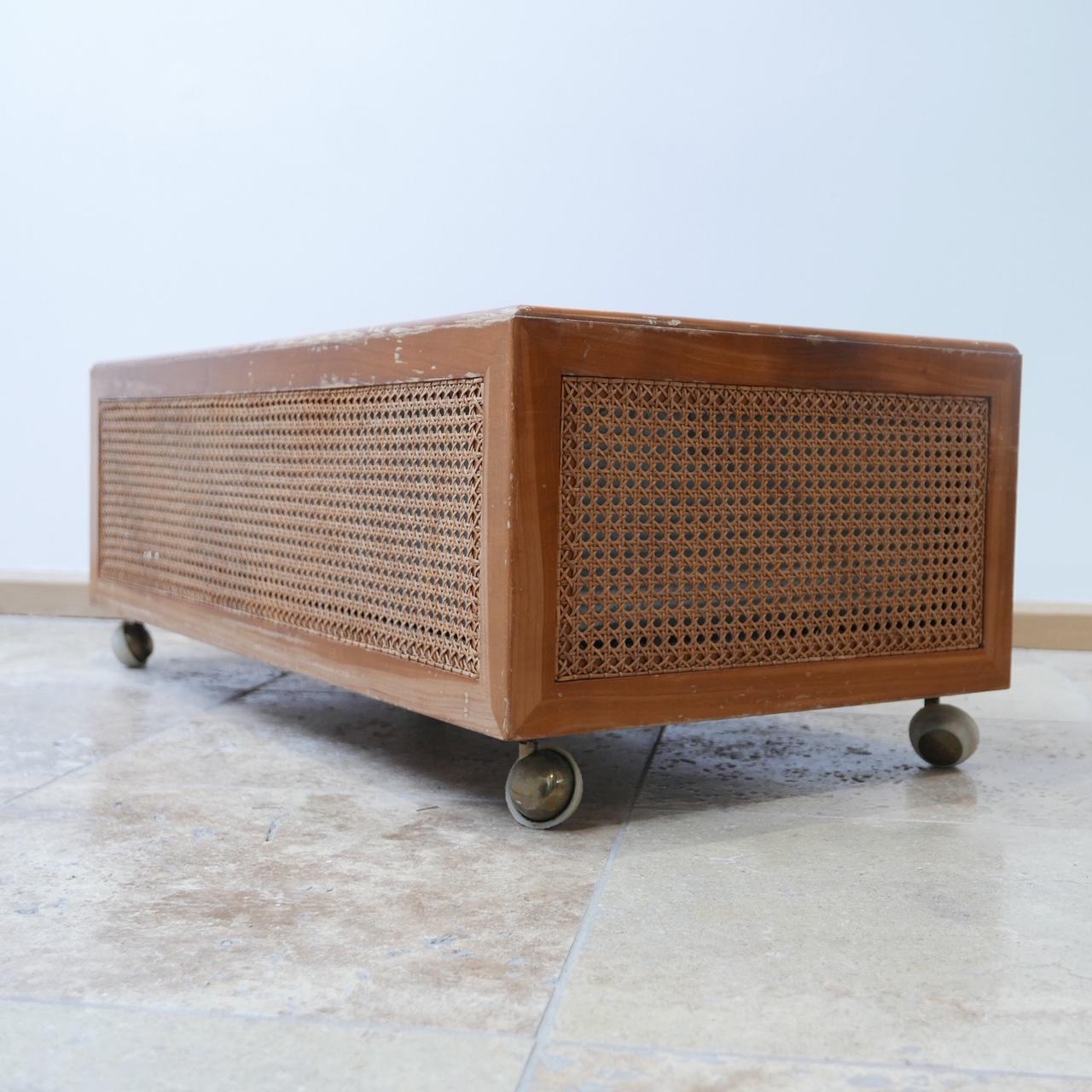 French Midcentury Rattan Internal Planter For Sale 3