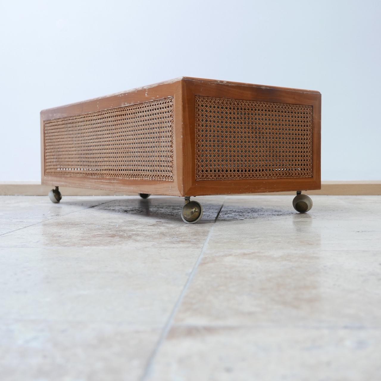 French Midcentury Rattan Internal Planter For Sale 4