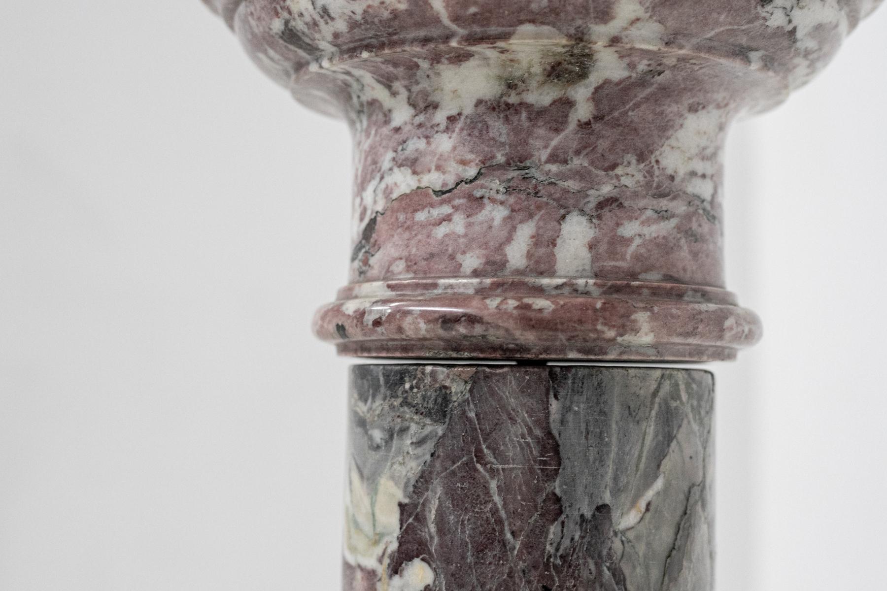 italien Colonne en marbre rouge du milieu du siècle dernier en vente