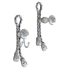 French Mid Century Rope and Tassel Hooks Maison Baguès, C1970s