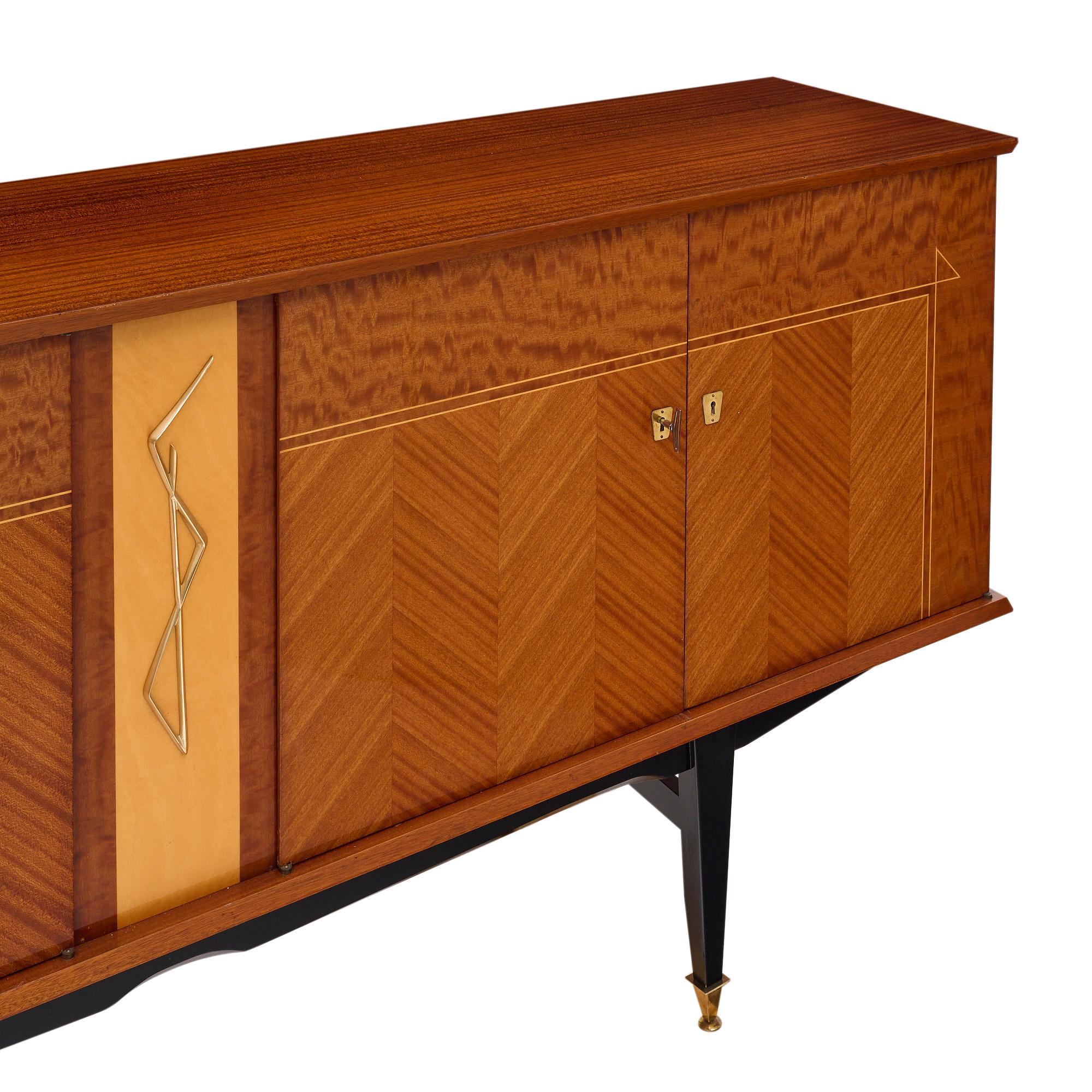 French Mid-Century Rosewood Buffet In Good Condition For Sale In Austin, TX