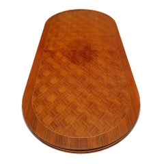 Mid-Century Modern Rosewood Dining Table with Brass Accents, 1950