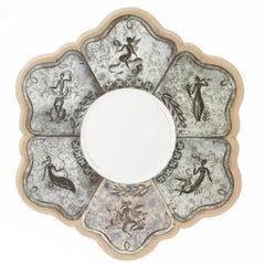 Retro Pierre Lardin French Mid-Century Eglomise Zodiac Wall Mirror