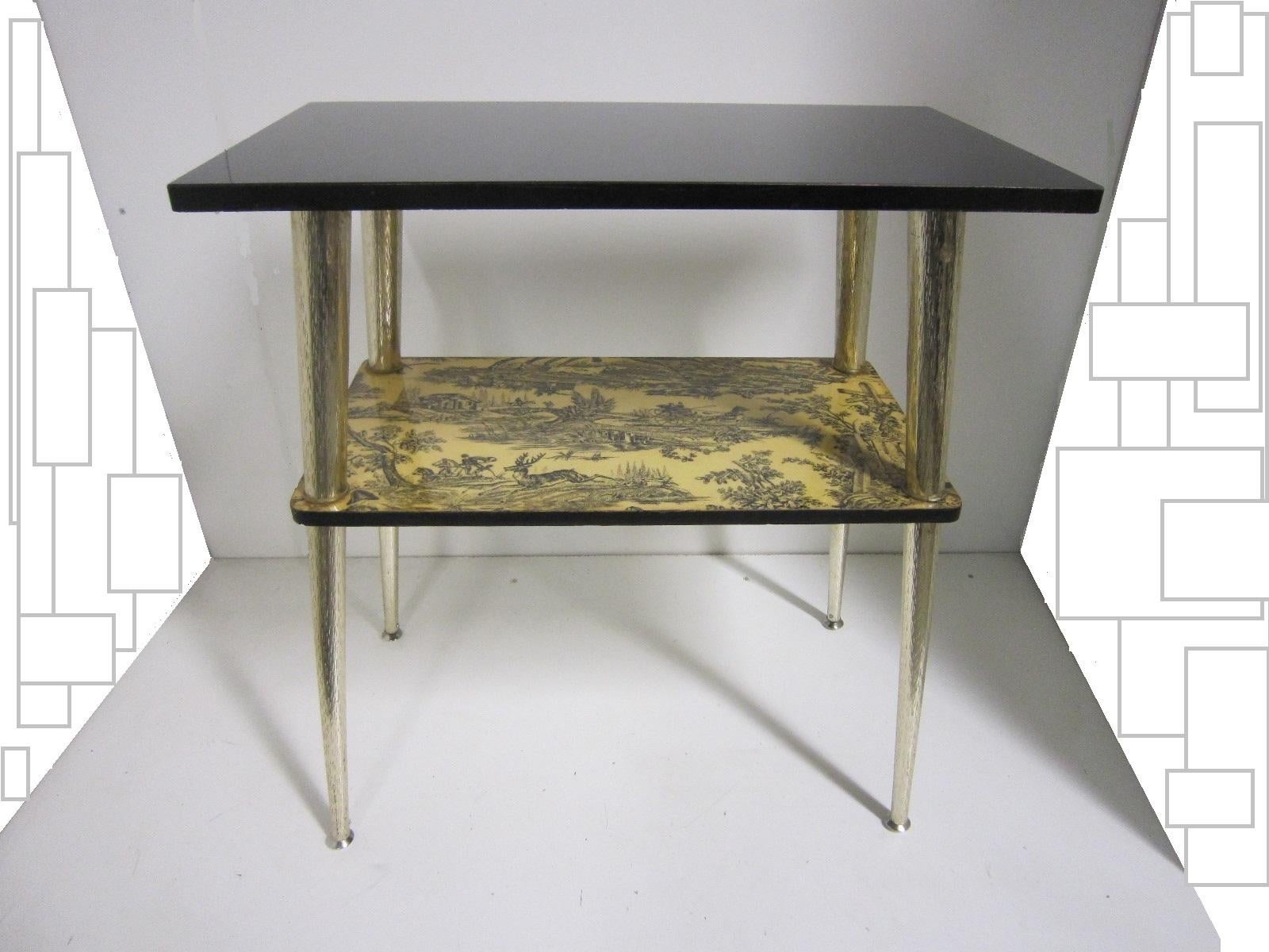 Metal French Midcentury Side Table / Console