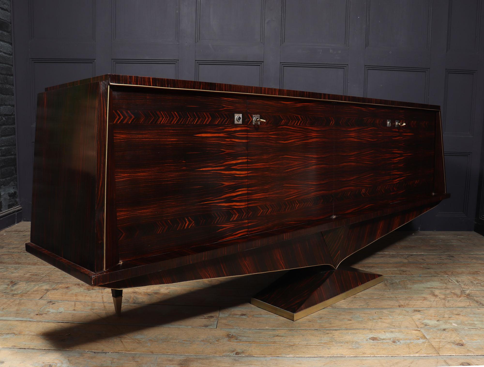 French Mid century Sideboard in Macassar Ebony c 1960 In Good Condition For Sale In Paddock Wood Tonbridge, GB