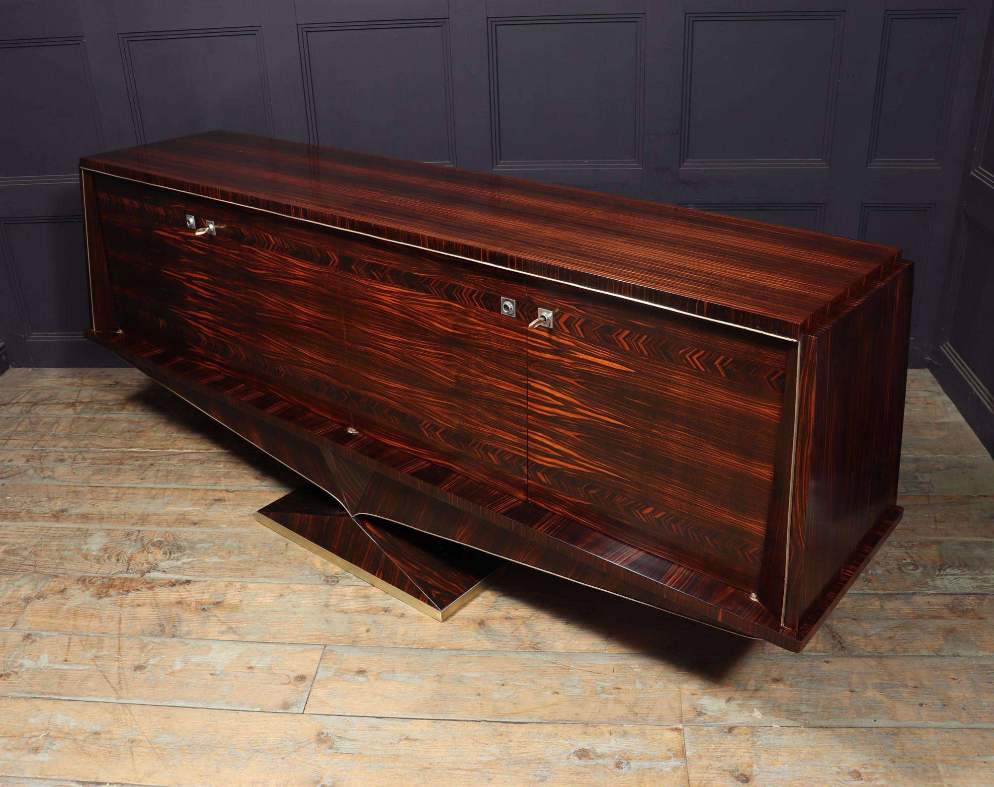 Mid-20th Century French Mid century Sideboard in Macassar Ebony c 1960 For Sale
