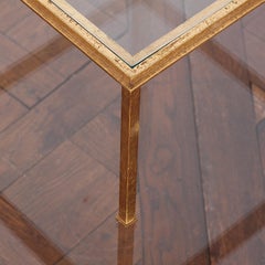 Roger Thibier French Mid Century Gold Gilded Side Table