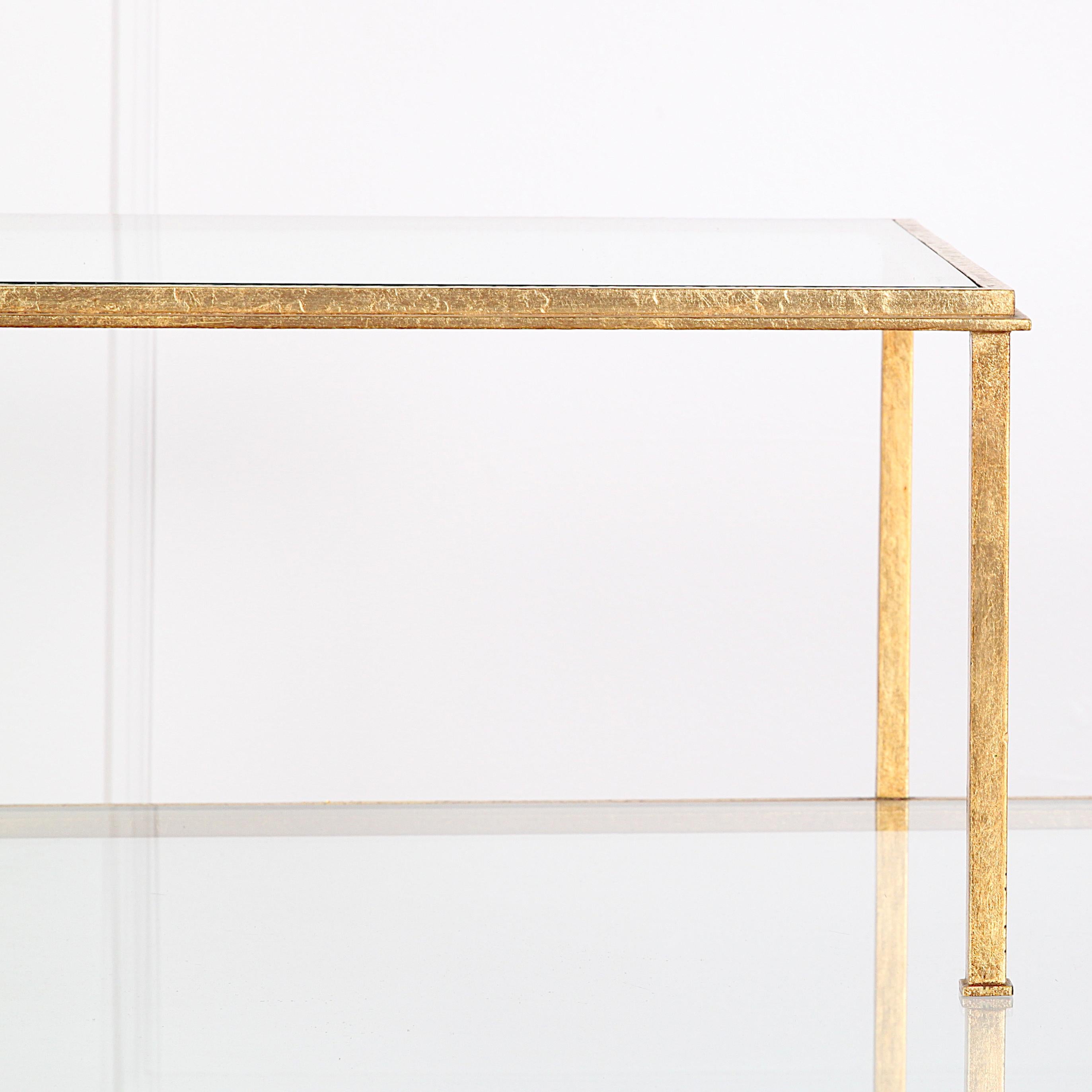 Brass Roger Thibier French Mid Century Gold Gilded Side Table  For Sale