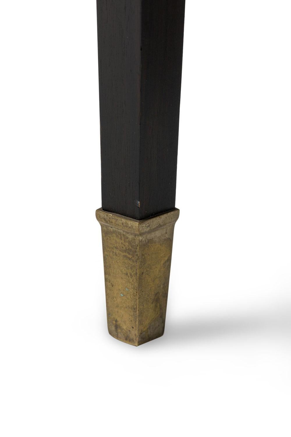 French Mid-Century Single Drawer Ebonized and Shagreen Side Table en vente 2