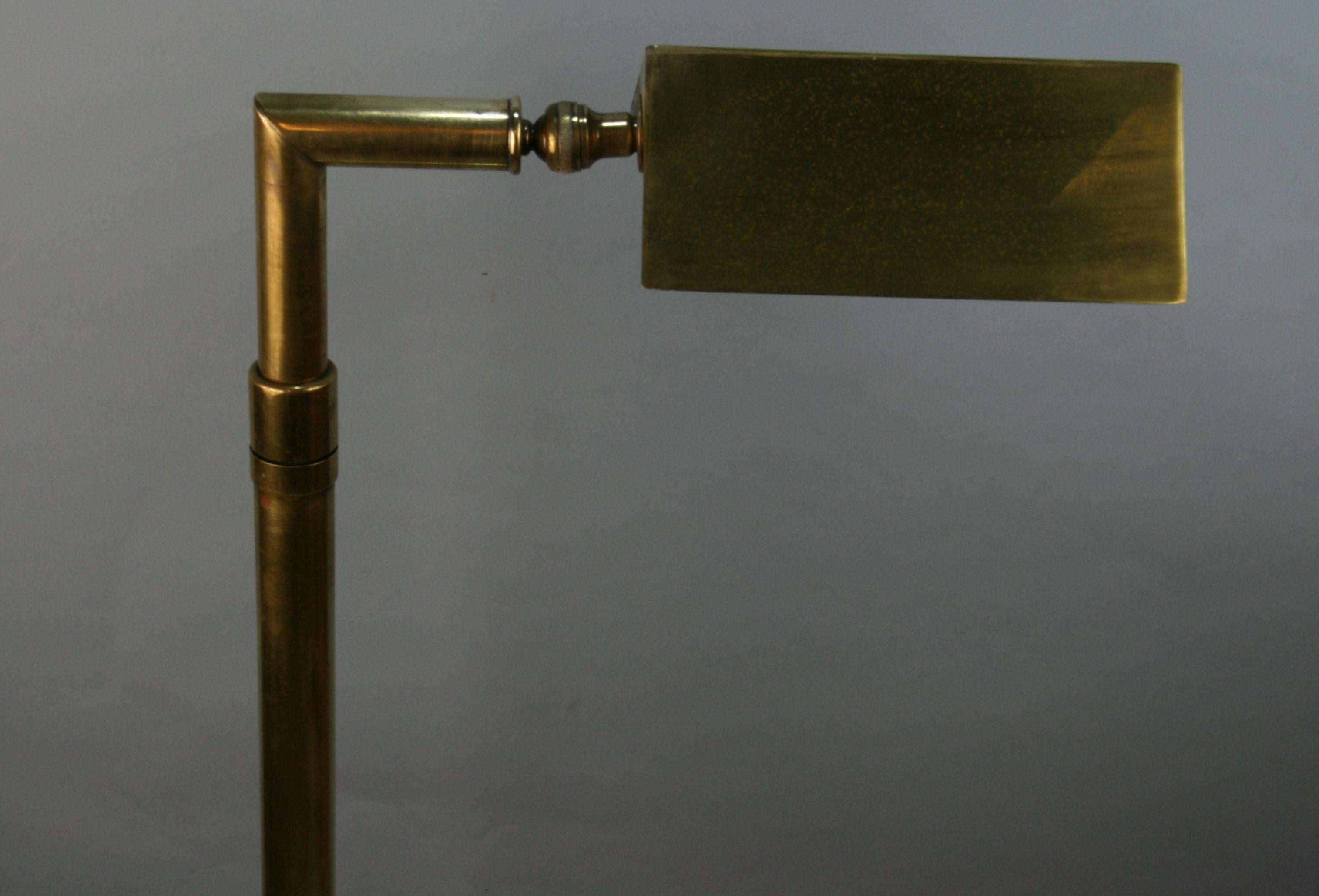 French Mid Century Solid Brass Adjustable Floor Lamp 8